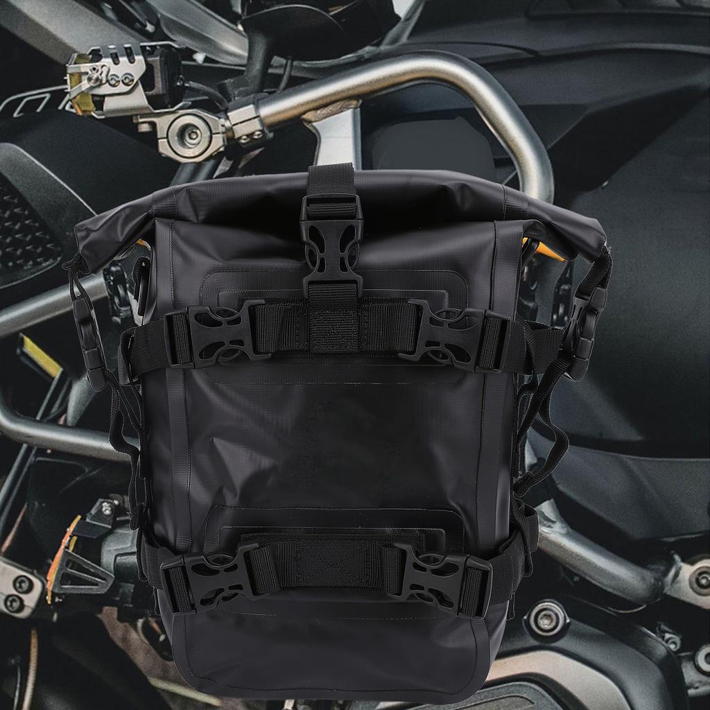 Motorcycle Bumper Bag Water Resistant Large Capacity Anti Slip PVC Side Frame Crash Bar Riding Bag S