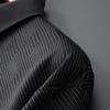 Men's Plus Size Business Diagonal Stripe Long Sleeve Shirt
