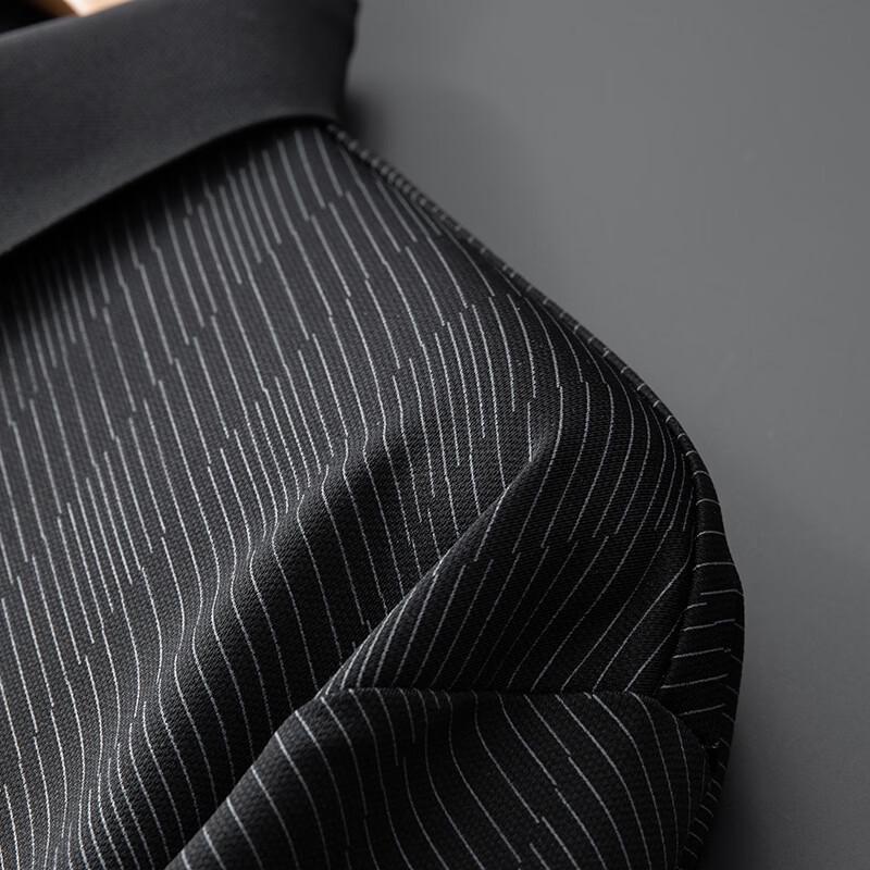 Men's Plus Size Business Diagonal Stripe Long Sleeve Shirt
