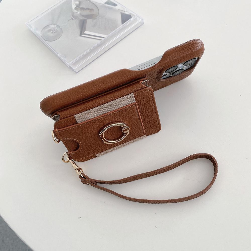 For iPhone 16 Pro Max Case Card Slots Kickstand PU Leather Back Cover with Ring Holder,Wrist Strap