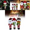 Festive Christmas Figures With Swinging Legs And Fabric Construction For Holiday Decor