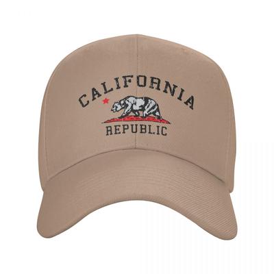 Klassische Baseballkappe mit kalifornischer Republikflagge, für Damen, Unisex, atmungsaktiv, Papa-Mütze, Outdoor-Snapback-Mütze, Trucker-Cap, Jagd-Jagdkappe