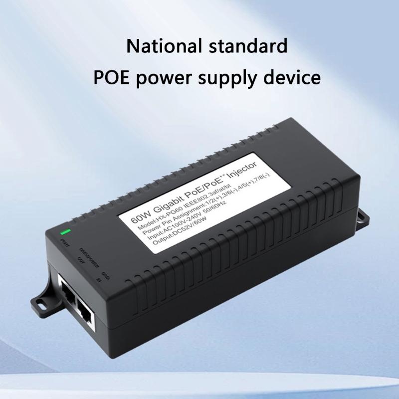 POE Injector Power Over Ethernet Adapters For Security Cameras And Aps Networking Devices With Overloads Protections