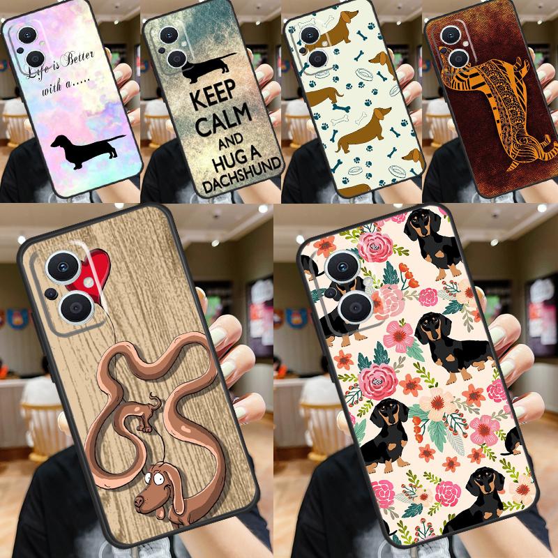 Sausage Dog Dachshund Quotes Case For OPPO Reno 11 10 Pro 11F 8T 4Z 5Z 5 6 8 7 Lite OPPO Find X5 X6 Pro X2 X3 Lite Cover