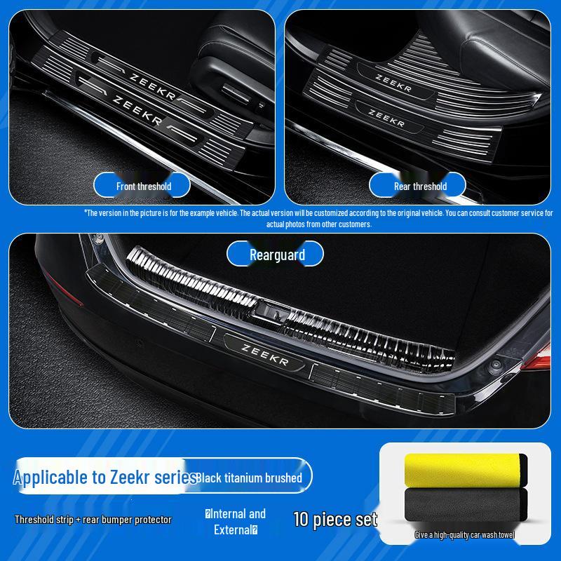 Zeekr 001 Stainless Steel Door Sill Strips: Fits 26 Models, Refreshed 9X, 007 GT, and 009 X for Added Protection and Style.