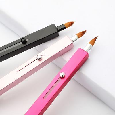 Aluminium Tube Retractable Lip/brow Brush Telescopic Golden&Black&Red&Pink Lip Gloss Brush Makeup Brush Portable