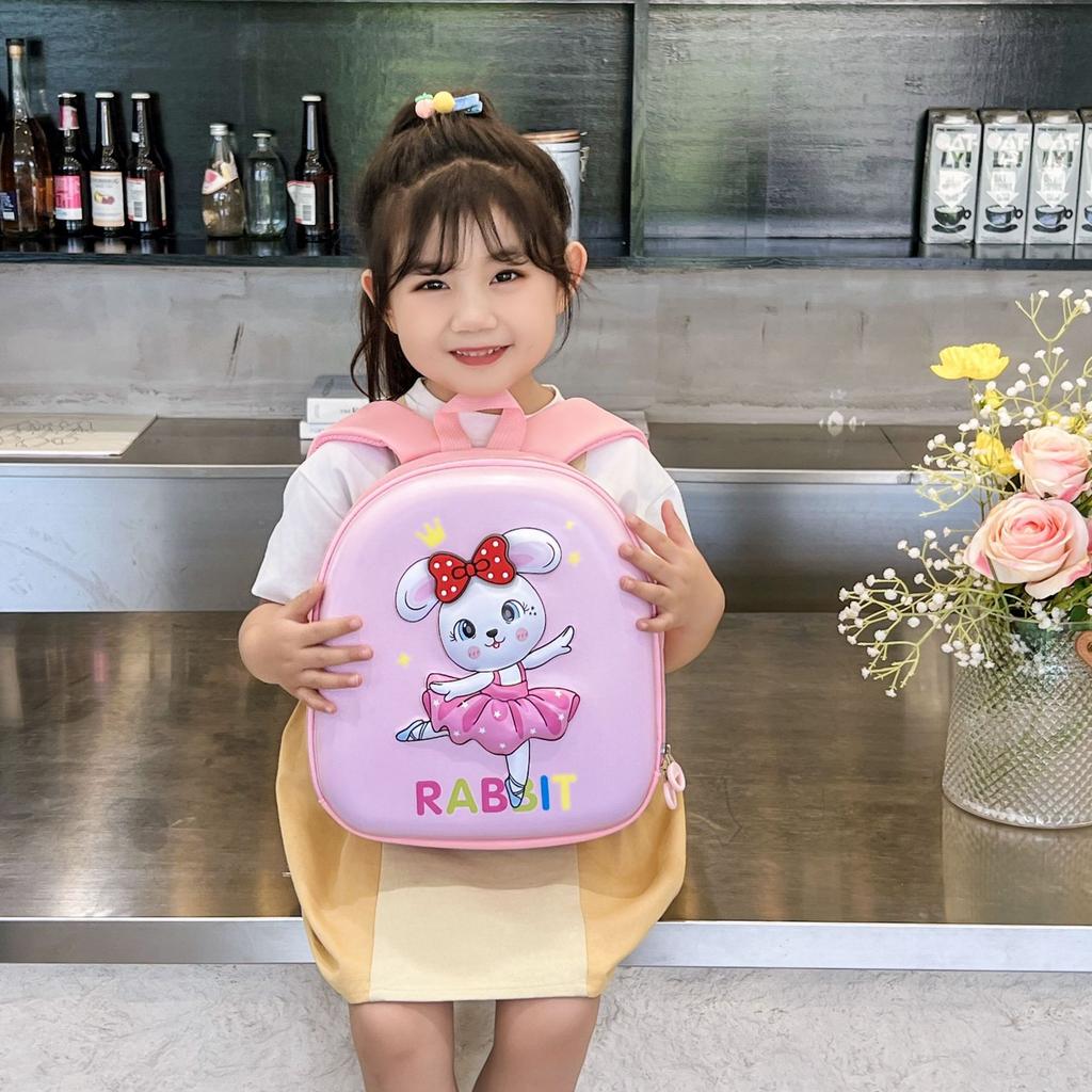 School BagsChildren's Bag Cute Cartoon Small School Bag Hard Shell Bag with Light Children's Backpack