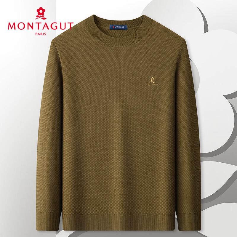MONTAGUT Men's Autumn/Winter Wool Blend Round Neck Sweater