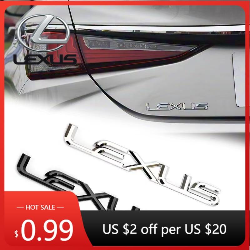 Interior Stickers ABS Car Rear Trunk Emblem Badge Sticker For Lexus Logo ES300 IS300 IS350 ES250 ES350 IS250 CT200H GS350 NX200