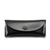 New Snap-button Vintage Exquisite Portable High-end Black Shiny Leather Soft Case Eyeglass Case Sunglasses Case