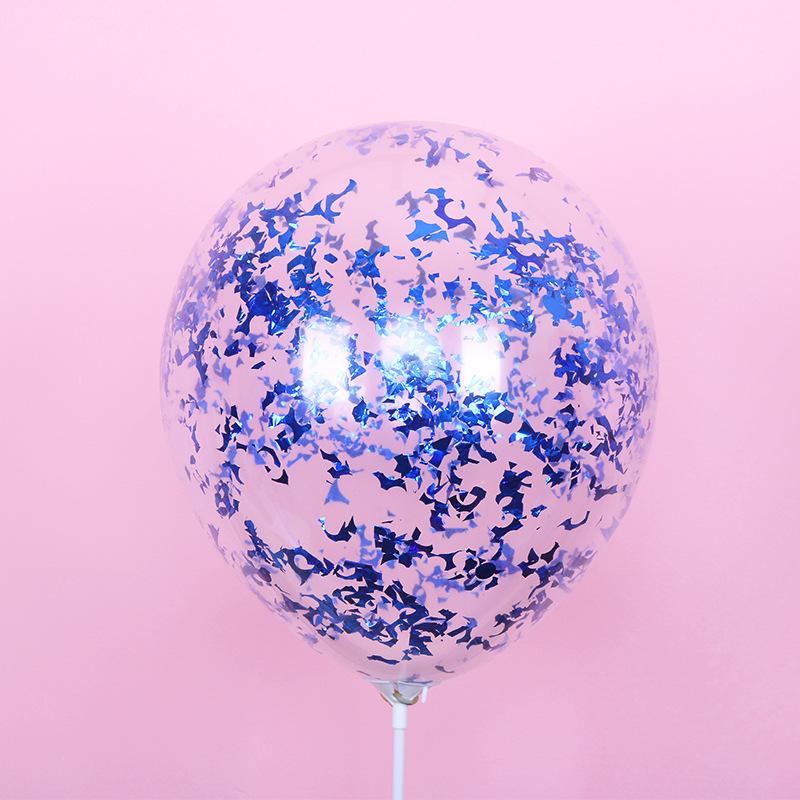 12 Inch (100pcs/bag) Fragmented Paillette Latex Balloon Wedding Birthday Party Transparent Confetti Balloons