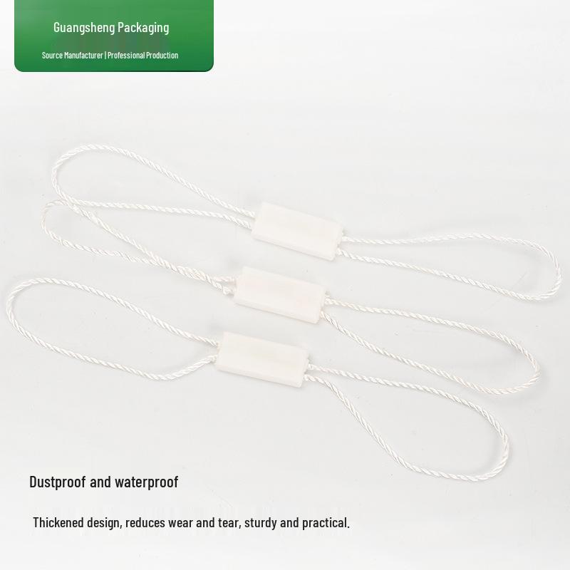 Square Double-Buckle Hang Tags for Clothing with Insert Rope