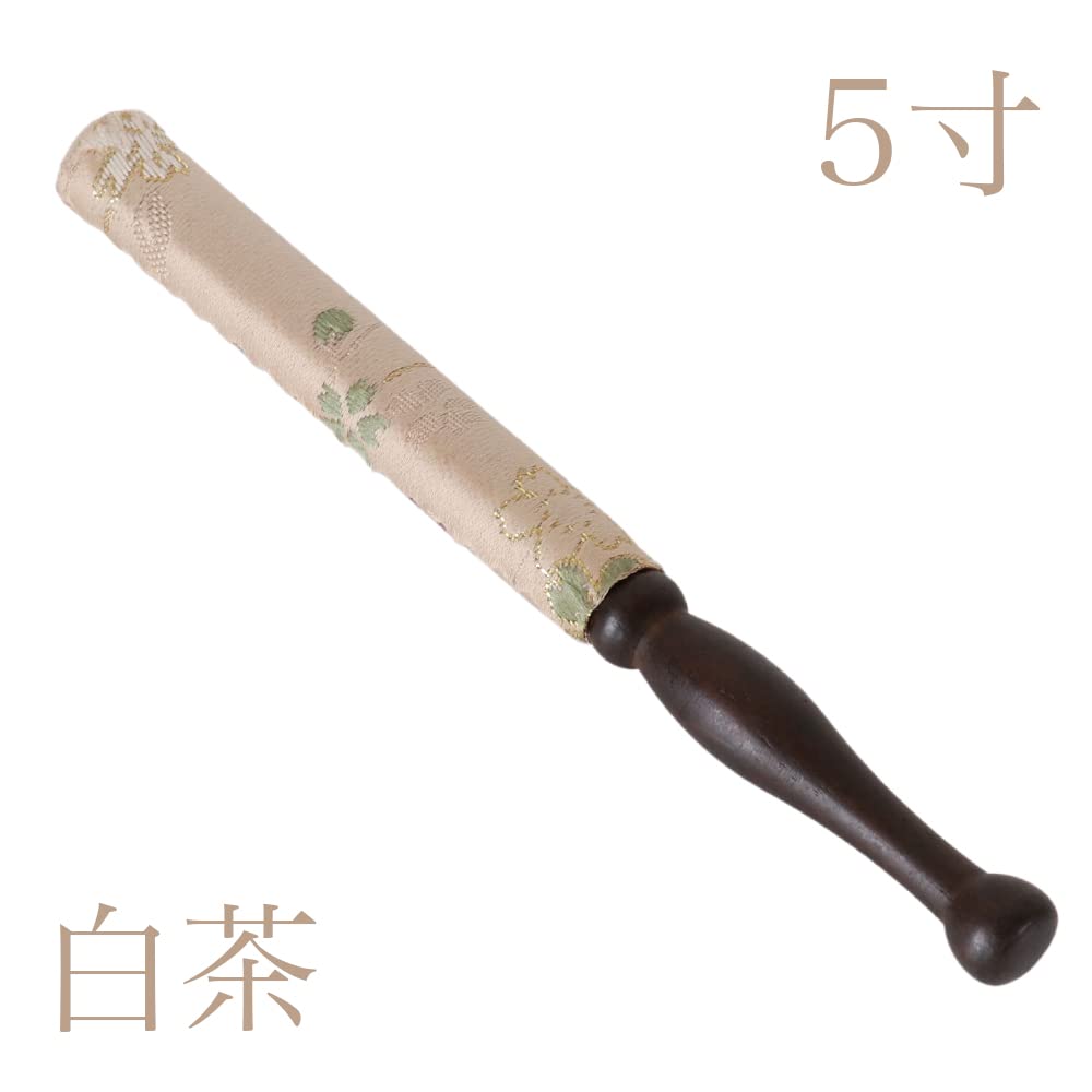 Naamukuma-chan Koubou Bell Stick, Sakura Pattern, 5 Sun (approx. 15cm long), WhiteBrown