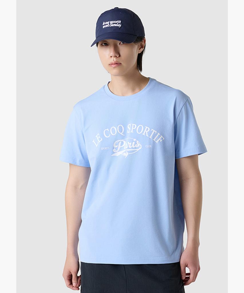 LECOQ Graphic Basic Short Sleeve T-Shirt - Blue (Qq123Lrs13) (A Type)