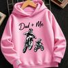 Boys' stylish winter hoodie featuring a black motocross rider graphic—perfect for autumn and winter sports activities.