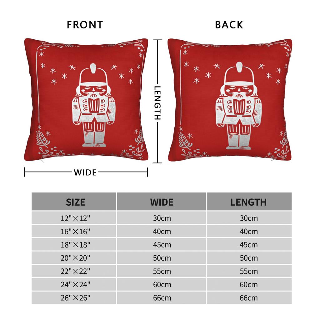 Christmas Nutcracker Pillow Cover Fashion Pillow Case For Sofa Home Decor Graphic Pillowcases Birthday Present