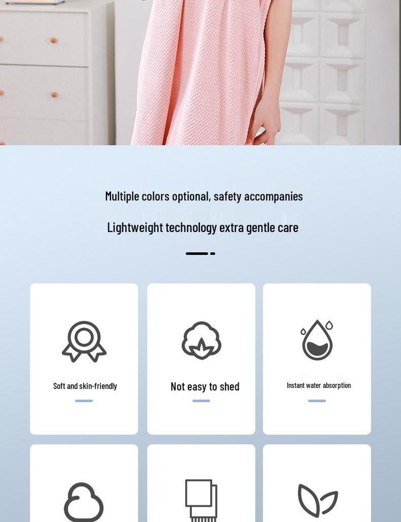 Merbau Dámský bezramínkový rychleschnoucí župan: Absorpční, Ideální pro salony, Froté župan bez bavlny.