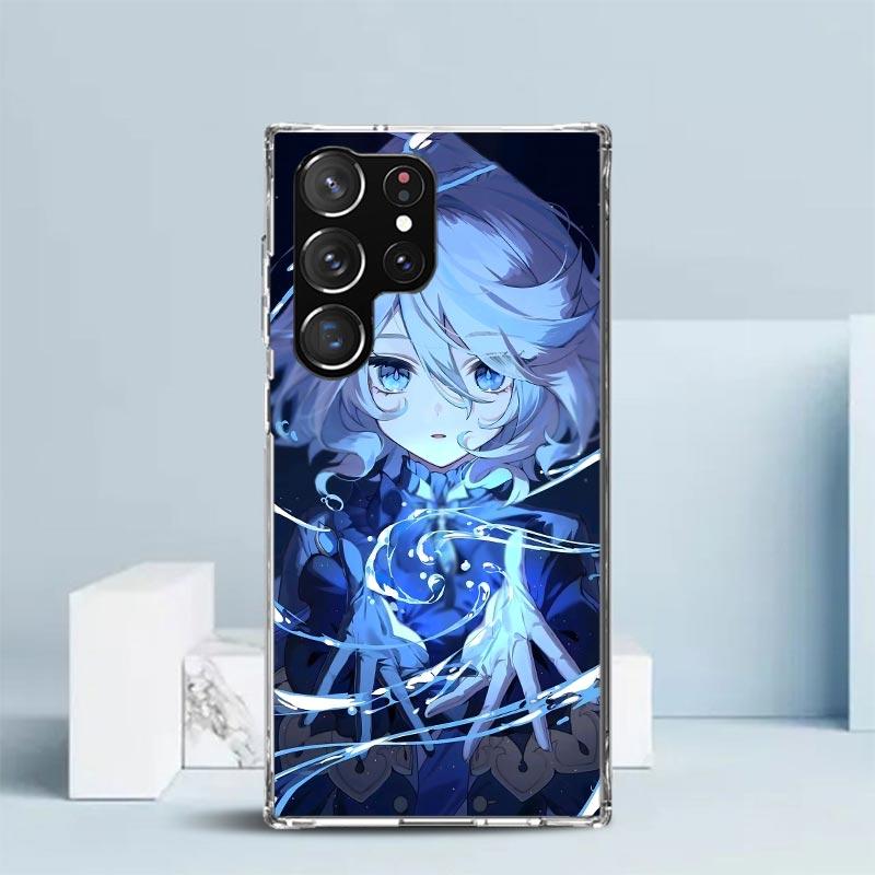 Cute Furina Genshin Impact Soft Cover for Samsung Galaxy S25 Edge S26 S24 S23 Ultra Phone Case S22 S21 Plus S20 FE Print Pattern