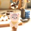 Cute Fluffy Cat Plush Toy Key Holder Adorable Cat Keychain Bag Accessory