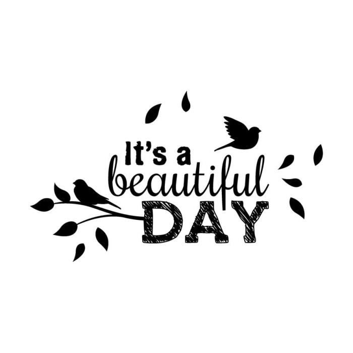 Tampon en bois Beautiful Day 55x30mm - Artémio {couleur}