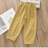 New Style of Children's Clothing for Girls Pure Cotton Casual Pants for Babies Children's Clothing for Middle and Large Age Carrot Pants