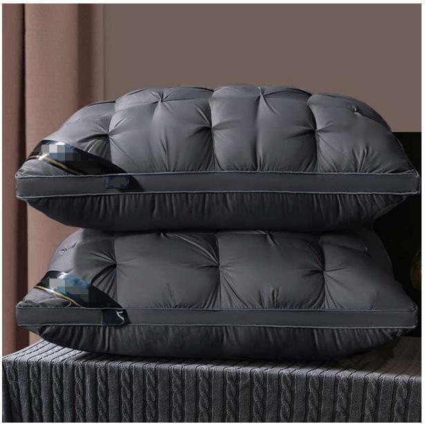 

Подушка для поддержки шеи из полиэфирного волокна гостиничного класса для взрослых, современный дизайн с узором «твист» 45*70 medium pillow темно серый