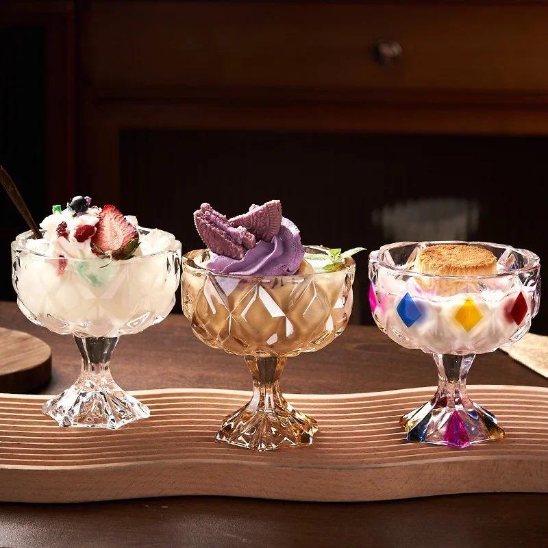 300 ml iskrem glass dessert yoghurt kopper Kreativitet Håndmalt beger Frukt Pudding Salat skål Dessert Milk Shake Cup