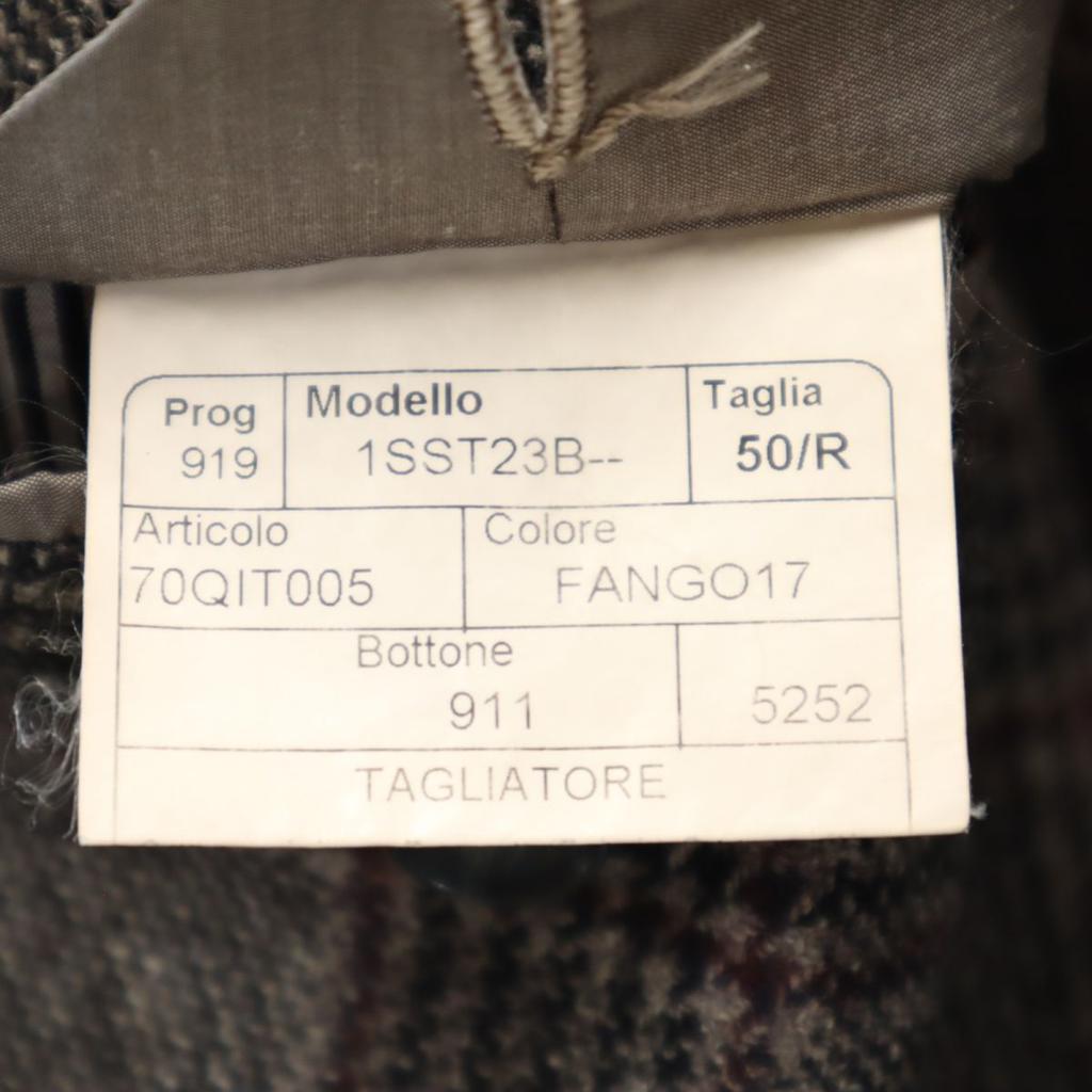 TAGLIATORE made in Italy Check Pattern wool blend tailored jacket 50 Gray Men's Used