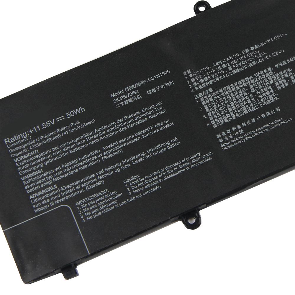 NEUE Ersatzbatterie für ASUS S5600F S433FL S521FA S533F ADOL14FLC S4600F C31N1905 Laptop-Akku 4335mAh