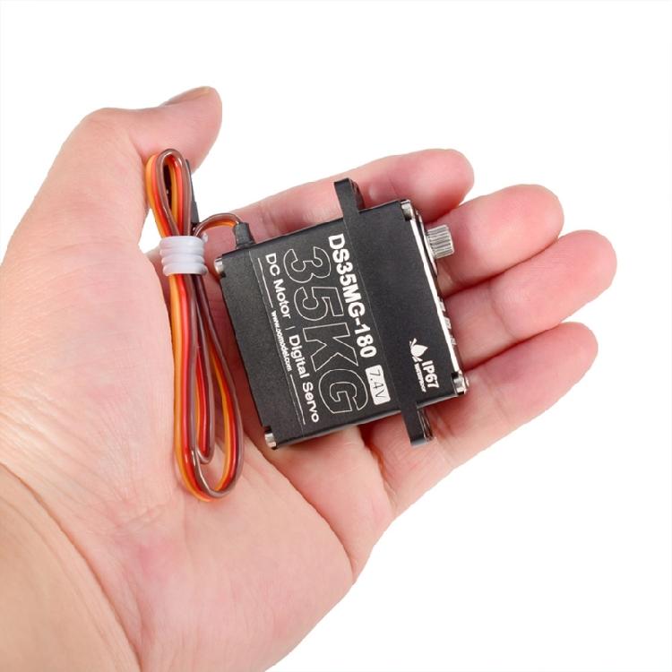 Hard Waterproof Digital Servo 35kg High Twisting Output Full Aluminum Body Steering Servo for Crawlers Truck Upgrades