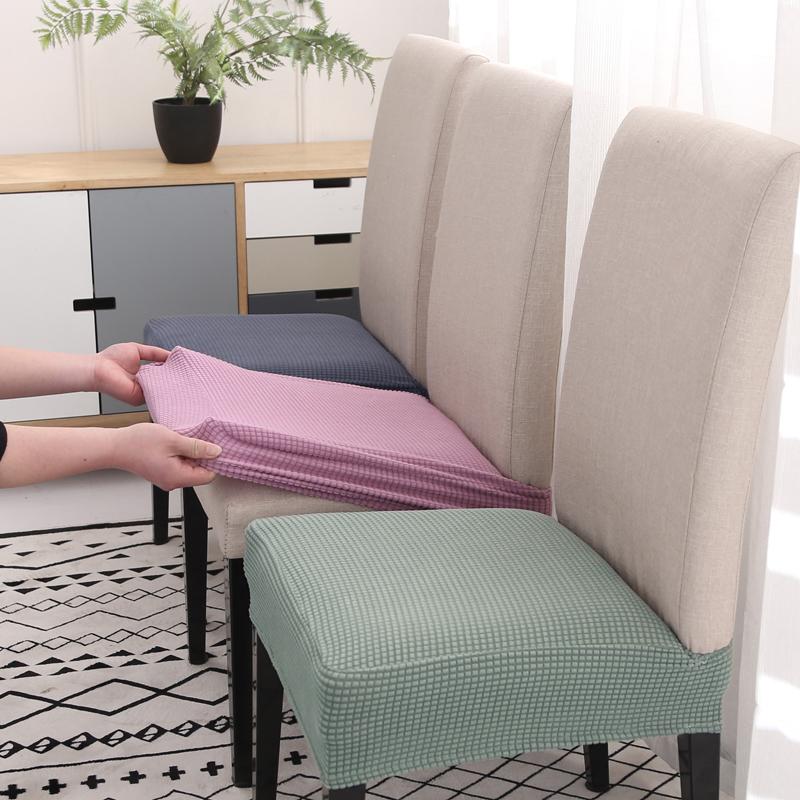 Thick Stretch Printed Dining Chair Covers Elastic Slipcover Protector For Kitchen Room Seats