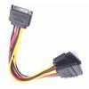 Sata Ii Hard Disk Power 15Pin Sata Male To 2 Female 15Pin Power Extension Cable