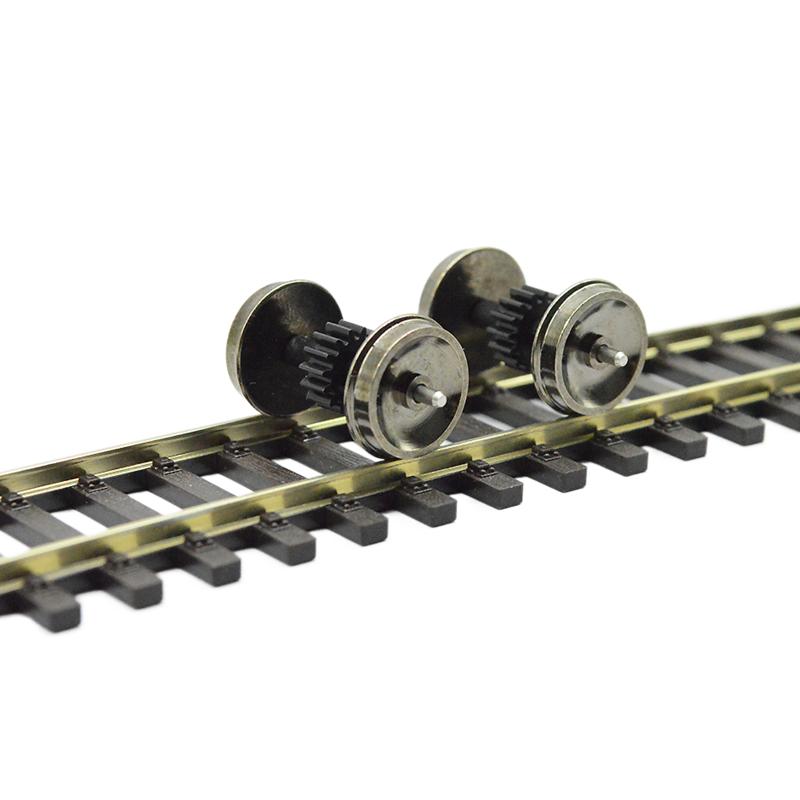 2 Pieces Ho Scale Wheels Upgrade Dc Wheel Set For 1:87 Model Trains Railroad Ho Gauge Wheels For Model Trains Diy Accessory