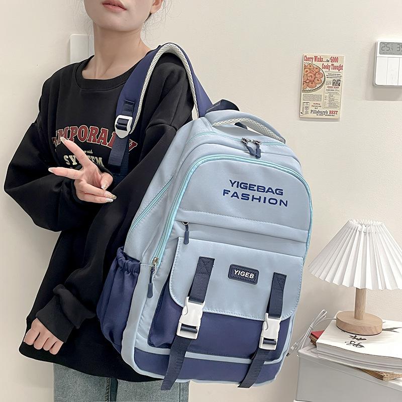 

Модный парный кампусный рюкзак, трендовый крутой повседневный рюкзак для студенток, классный рюкзак большой вместимости синий