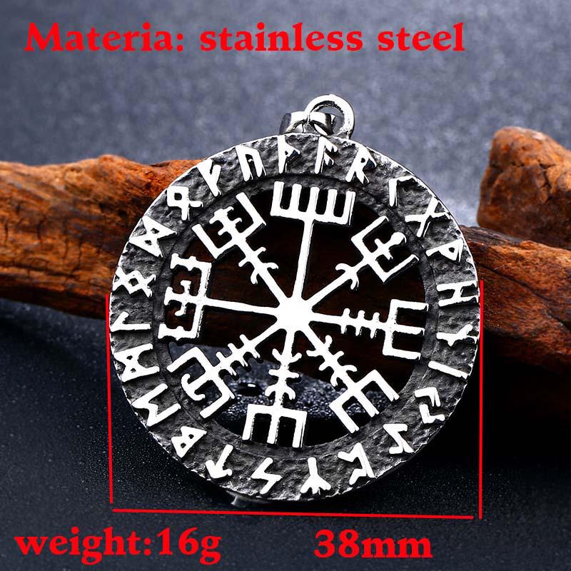 Iron Man Odin Rune Pendant: Titanium Steel with Norse Mythology Design