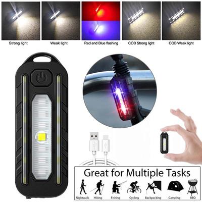 1 adet LED güvenlik yanıp sönen uyarı ışığı USB şarjlı Mini el feneri omuz polis lambası klip ile bisiklet arka lambası kask uyarı ışığı YSL