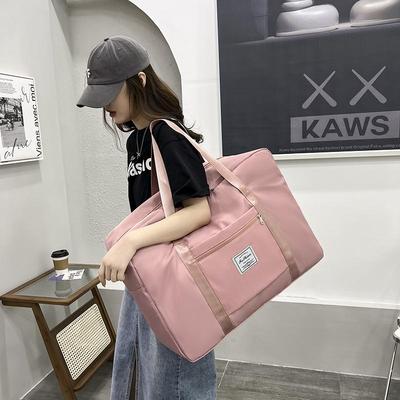 Waterproof Oxford Cloth Foldable Travel Bag - Handheld Short Trip Luggage Storage