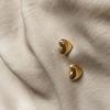 Gold Color Smooth Surface Love Heart Shaped Stud Earrings Women Minimalist Fashion Girl Wedding Bridal