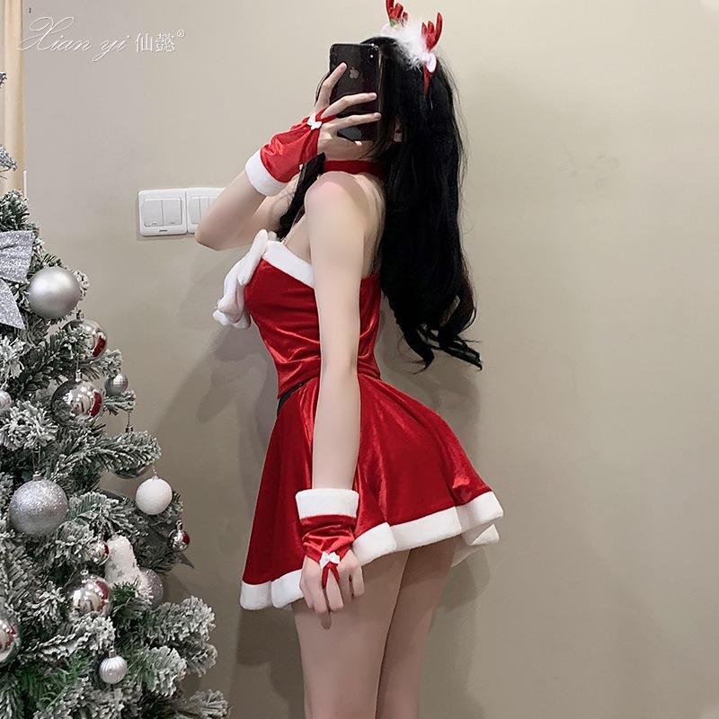 Elk Christmas Costume Female Sexy Costume New Robe Sweet Halloween Costume Suit
