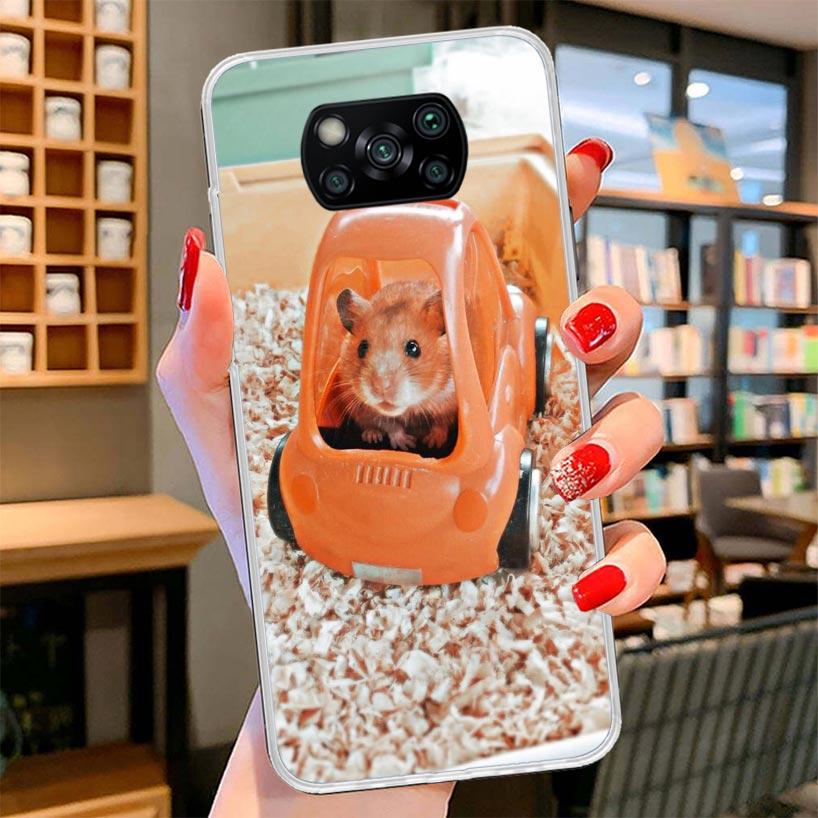 

Cute Lovely Pet Hamster Cover Phone Case For Xiaomi Poco F7 Ultra X7 X6 X5 Pro M7 Redmi 15C 15 13C 13 12C 12 10C 10 9A 9C 9T 9 S Xiaomi Poco X7