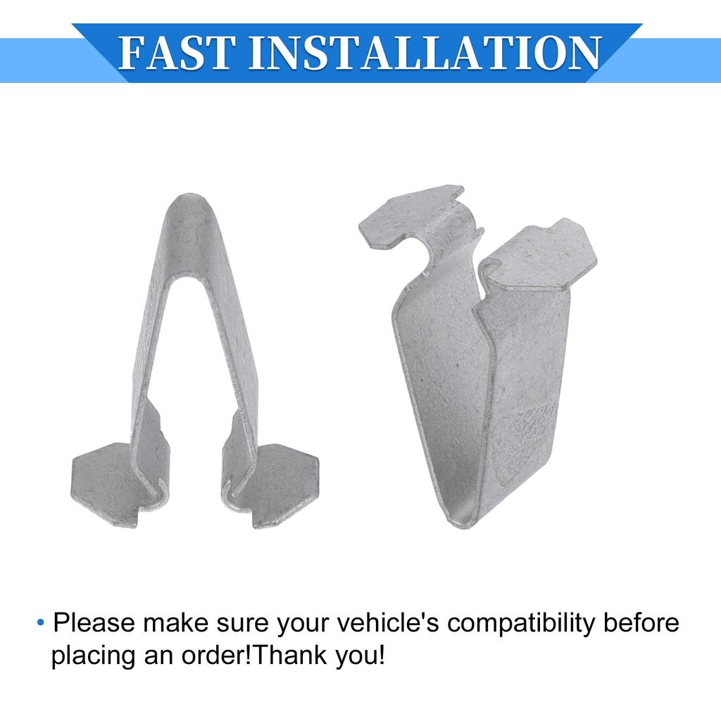 VekAuto 6pcs Durable Metal Silver Tone Interior Trim Mounting Bracket Clips for Volkswagen Passat 1998-2010