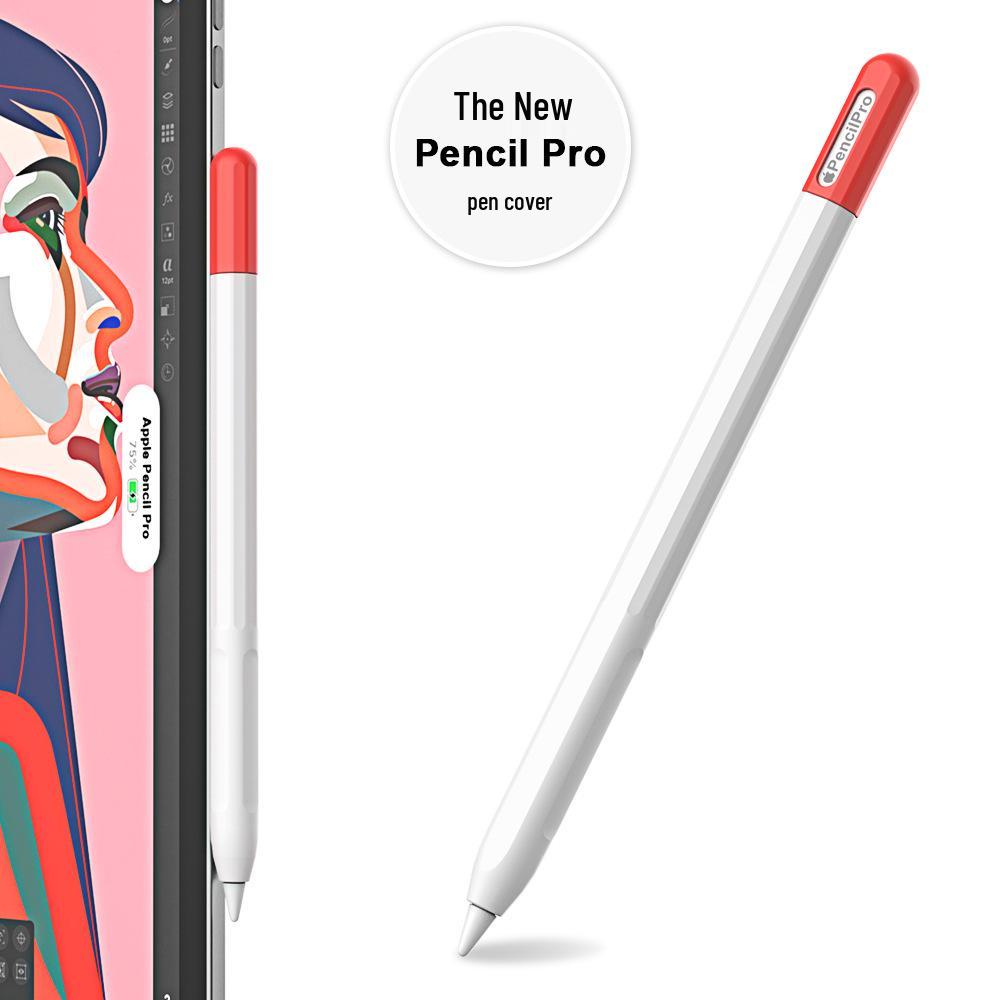 Apple Pencil Pro 4th Gen Silicone Protective Cover - Full Wrap, Color Block Design