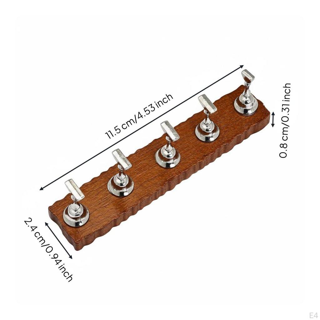 Press On Nail Stand Stable Wide Base Holder for Beginners, Training, Salon Loglace5pcs