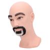 Mannequin Head with Beard Ergonomic Resin PVC Lifelike Beard Trimming Training Head for Practice Cutting O Shaped Beard