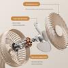 Multi functional portable clip fan, high wind power USB charging adjustable oscillating circulating fan, office desktop fan.
