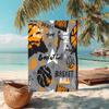 Ultra-Soft Beach Towel with Basketball Theme,Ideal for Pool - Camping, Diving - Perfect Travel Essential, Vibrant Beach Towel.