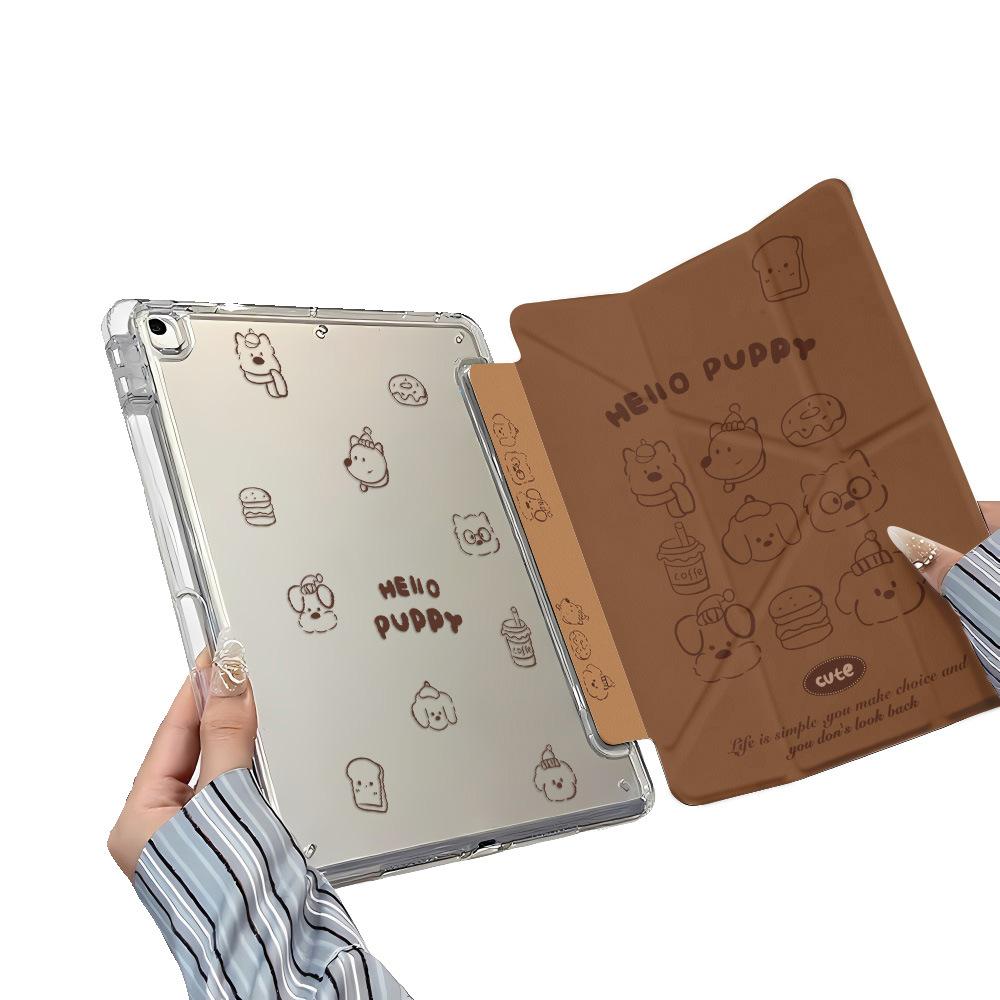 Retro animals are suitable for iPad 11-inch Y folding edge sticker, tablet protective case with pen slot, iPad Pro13-inch hair generation.