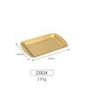 Thickened 304 Stainless Steel Rectangular Square Golden Plate Korean Barbecue Dish Sushi Flat Bottom Plate Tray Storage Tray