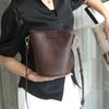 New Niche High-end Large-capacity Shoulder Messenger Bag, Genuine Leather Women's Bag, First-layer Vegetable Tanned Cowhide Bucket Bag.
