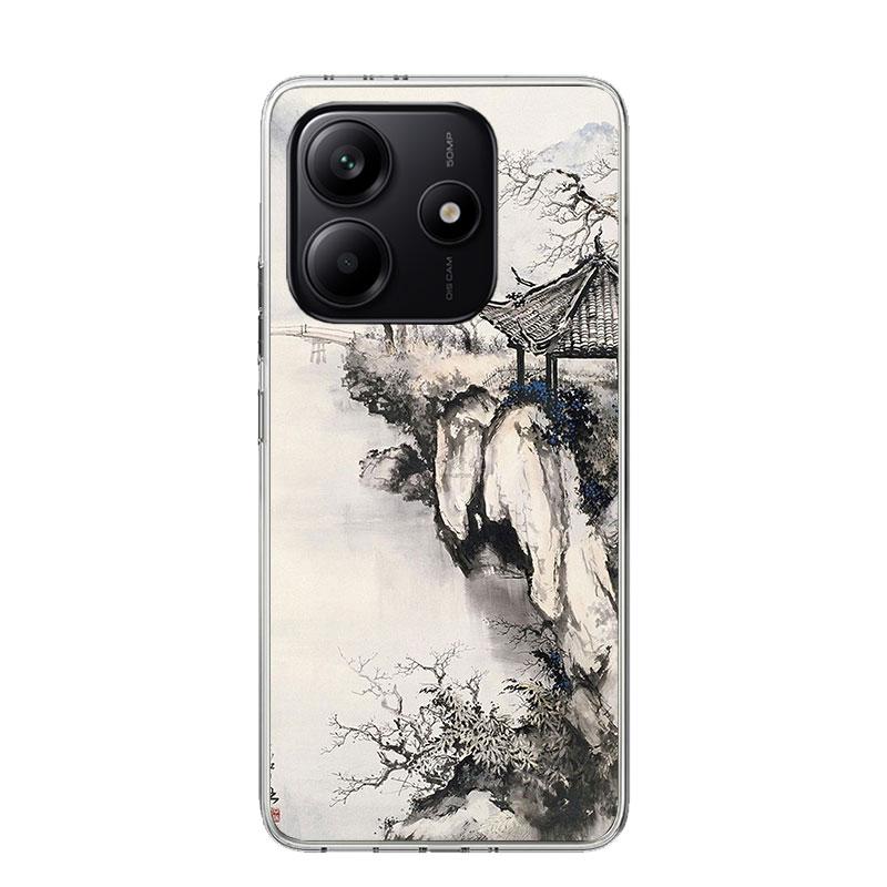 Chinese Style ink Painting Art Phone Case For Xiaomi Redmi Note 15 14 13 12S 12 Pro Plus 11S 11E 11 11T 10S 10 Art Soft Pattern